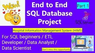 sql project | sql project for data analyst | sql projects for beginners with source code Part 1