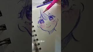 Ai hoshino drawing  #drawsoeasyanime #anime #shorts #aihoshino #sketching