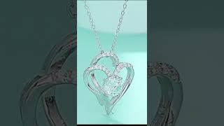  Sparkling Love Necklace – Perfect Valentine’s Gift! #CoupleJewelry #ValentinesDay#heartjewelry
