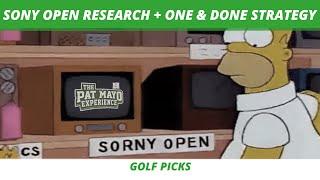 2025 Sony Open Picks, Research, Preview, Odds Guess | 2025 One and Done Picks and Contest Strategy