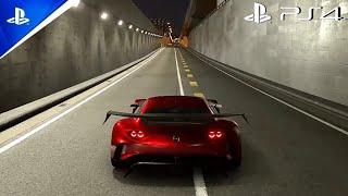 Gran Turismo 7 -- Mazda RX-Vision GT3 Concept -- Tokyo expressway Night Race (PS4 SLIM) GAMEPLAY