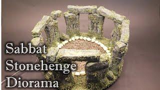 Sabbat Stonehenge Diorama, wheel of the year stone circle, Pagan crafting