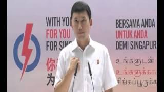 GE2015: Chee Hong Tat speaks at PAP's rally in Raffles Place, Sep 8