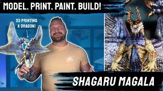 3D Printed Monster Hunter Dragon! - Shagaru Magala - Sculpt. Print. Paint.