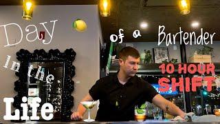 DAY IN THE LIFE OF A BARTENDER  + 10 Hour Shift  {Awesome Bar Vlog}