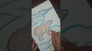 How to draw beer mountain seneary oil pastel#yputubeshorts #art