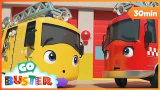 Buster the Hero Fire Truck Saves the Day | Go Buster | Baby Cartoons | Kids Videos | ABCs and 123s