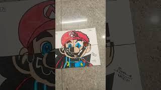 Mario drawing in four different types with pencil colours. #manan arts