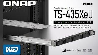 QNAP TS-435XeU NAS - 4-Bay Dual 10GbE Rackmount NAS with WD Drives