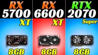 RX 5700 XT vs RX 6600 XT vs RTX 2070 Super -  Ryzen 5 5600X - 1080p and 1440p Gaming Benchmarks