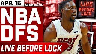 NBA DFS Live Before Lock (Wednesday 4/16/25) | DraftKings & FanDuel NBA Lineups