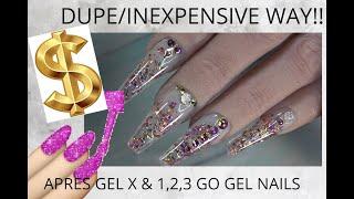 Dupe/InExpensive Way To Get Apres Gel X & 1,2,3 Gel Nails!! STEP BY STEP