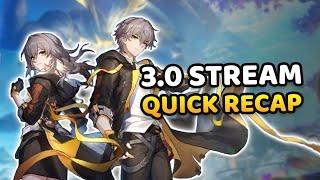 Honkai Star Rail Version 3.0 Special Program Livestream Recap