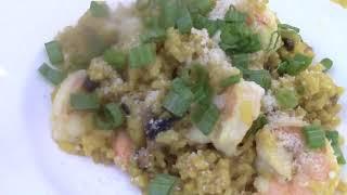 Saffron Shrimp and Mushrooms