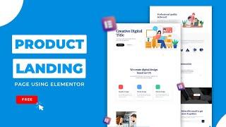 [FREE] Create This Awesome Digital Product Landing Page Using Elementor || DCreato