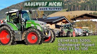 Slurry in a double pack - Fendt 620 & 314 Vario | Slurry tank with drag shoe, Möscha & long thrower