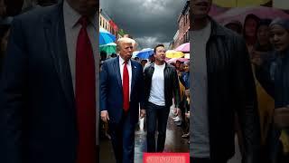 Trump and Elon Musk are roaming around and suddenly #ai #technology #putin #trump #shorts
