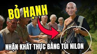 Shocking: Monk Minh Tue abandons alms bowl, carries plastic bag