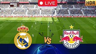 EN VIVO : Real Madrid  Vs FC Salzburg | UEFA CHAMPIONS LEAGUE 24/25 | Match  Simulation Gameplay |