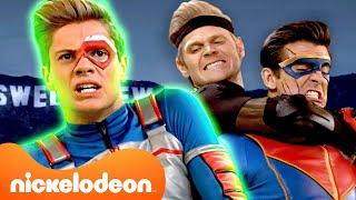 Kid Danger's BEST Fight Scenes w/ Captain Man!  | Henry Danger | Nickelodeon UK