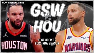 Golden State Warriors vs Houston Rockets Full Game Highlights | Dec 5 | 2025 NBA Season