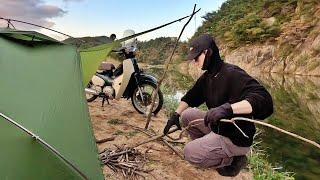 Moto Camp And Fishing on Empty Waterside