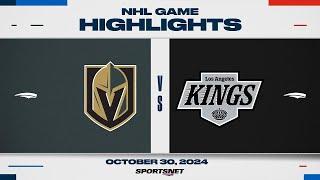 NHL Highlights | Golden Knights vs. Kings - October 30, 2024