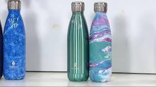 Manna Vogue S/2 17oz. Double Wall Stainless Steel Water Bottles on QVC