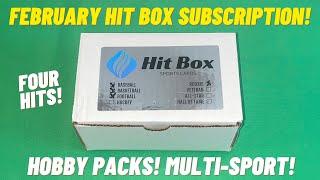 February Hit Box Sports Cards Subscription Box! Baseball Basketball Football Hobby Packs Multi-Sport