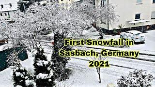 Snowfall in Sasbach, Germany | Thirdy and Alli Had Fun in the Snow