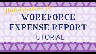 Workforce Support 2 0 Expense Tutorial