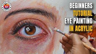 BEGINNERS TUTORIAL | Eye Painting with ACRYLIC on Paper by Debojyoti Boruah