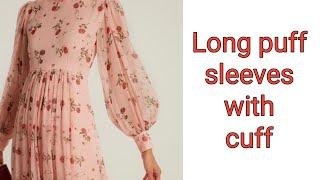 Long puff sleeves with cuff, beautiful trendy sleeves design.