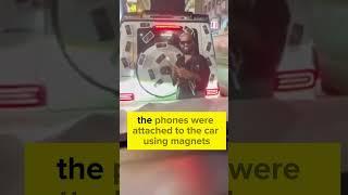 A millionaire in Dubai covered his car with iPhone 16 Pro Max devices