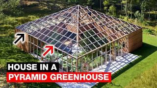 Would you live in this Home inside a Pyramid Greenhouse?