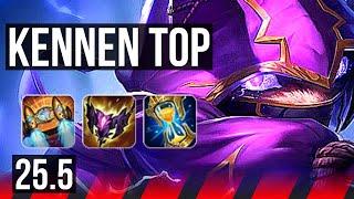 KENNEN vs AMBESSA (TOP) | 600+ games, Dominating | KR Grandmaster | 25.5