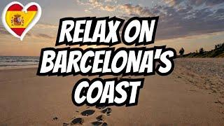 Barcelona Beach Alley 4K  | Relaxed Walking Tour of Catalonia's Scenic Coastline