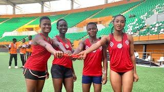 Ghana win girls U18 4x100m final at 5 Nation Athletics Championship. Abidjan2024.