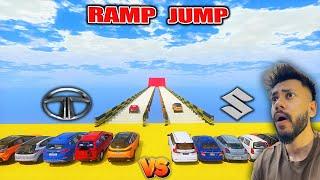 GTA 5 TATA CARS VS MARUTI SUZUKI CARS SKY RAMP CHALLANGE GTA 5