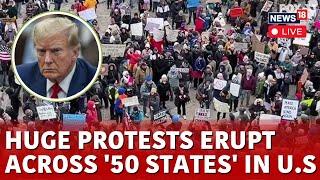 Anti Trump Protest LIVE | Donald Trump Latest News | 50 States Protest In US Hill Capitol LIVE |N18G