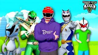 ကျနော်နဲ့ဘိုဘိုအီးတီ Power Ranger ညီအစ်ကိုတွေဖြစ်ခဲ့တယ် | Join Power Rangers in GTA V |SMART On Live