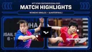 Shi Xunyao vs Kuai Man | WS QF | WTT Star Contender Doha 2025