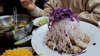 chinese food mukbang jajangmyeon jjamppong sweet and sour pork