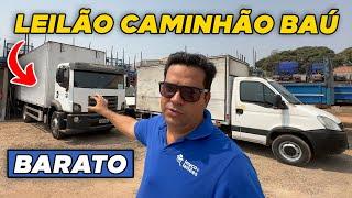 LEILÃO DE CAMINHÃO BAÚ BARATO PARA TRABALHAR *baixo km*