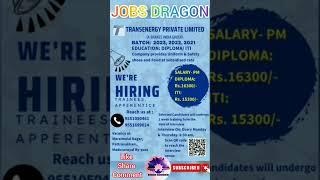 Chennai job vacancy 2023 | Transenergy private ltd. job vacancy | Freshers jobs