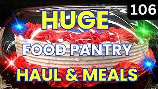 FRUGAL LIVING & Food Pantry Haul 2024 - Food Haul - FOOD BANK - Food Pantry Haul - Budget Meals