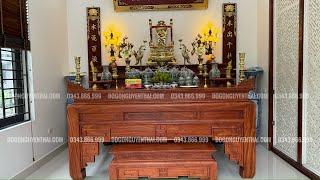 Combo kệ tivi & bàn thờ đơn giản đẹp sang trọng cho nhà hiện đại