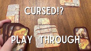 Cursed!? Play Through. Solo, push your luck, quick, card game