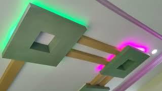 Rectangle Pop Design for Hall with Multiple Colour Lights