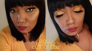 Gold Glitter Cut Crease | Talk Through | Beginner Friendly